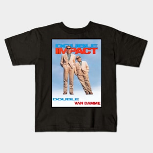 80s Action Film, Double Impact! Kids T-Shirt